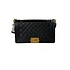 Chanel Channel Black Caviar Medium Boy Bag