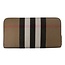 burberry Burberry House Check Leather Zip Around Wallet Pink