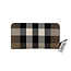 burberry Burberry Tuape Brown Canvas Check Zip Around Long Wallet