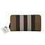 burberry Burberry Tuape Brown Canvas Check Zip Around Long Wallet