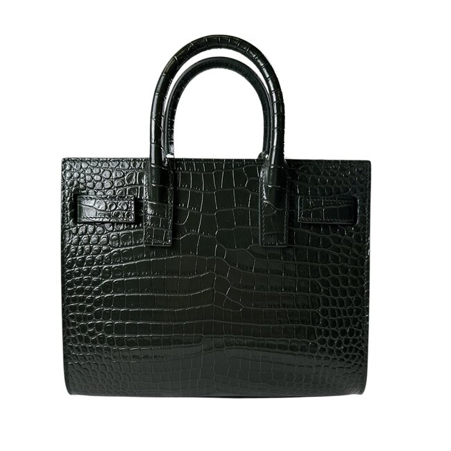 Yves Saint Laurent Saint Laurent Sac De Jour Baby Embossed Green Crocodile Bag