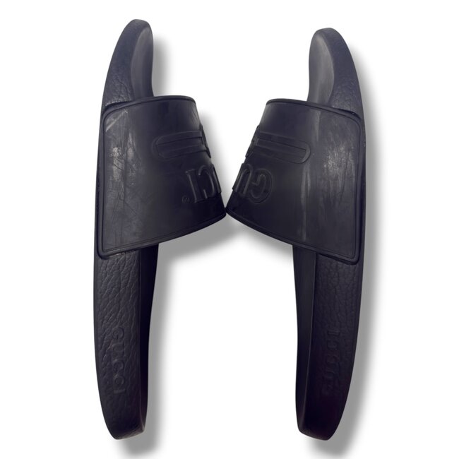 Gucci Gucci Logo Black Slides Size 13US