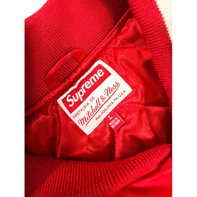 Supreme Supreme Mitchell & Ness Satin Varsity Jacket (FW24)