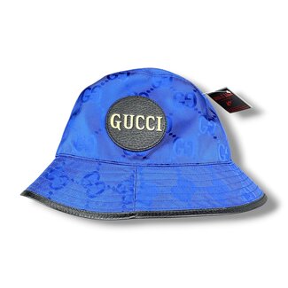 Gucci Gucci Off The Grid Blue Bucket Hat (retail $570)