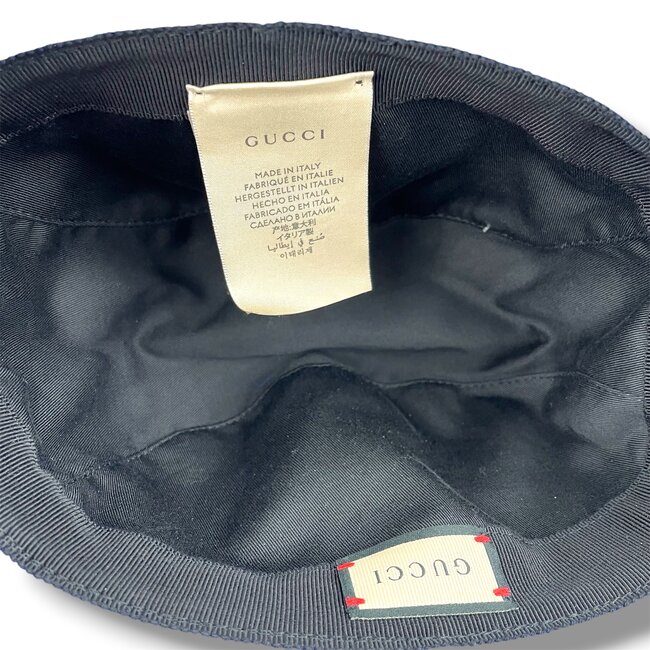 Gucci Gucci Off The Grid Blue Bucket Hat (retail $570)