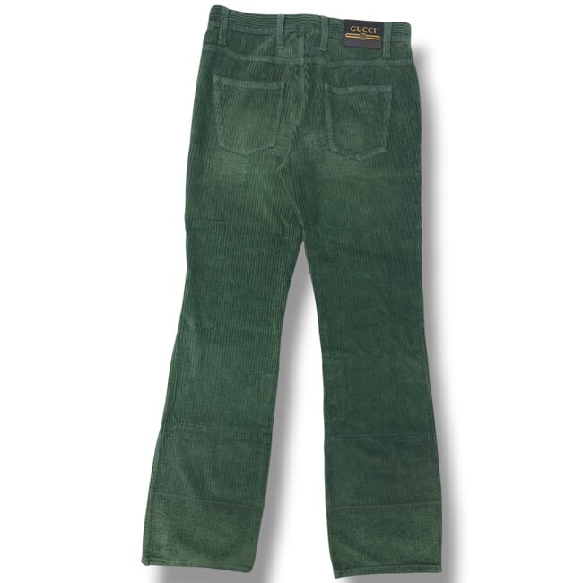 Gucci Gucci Green Distressed Corduroy Pants Size 32W
