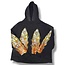Bring It Back Las Vegas Who Decides War Black Flame Glass Hoodie Size Large