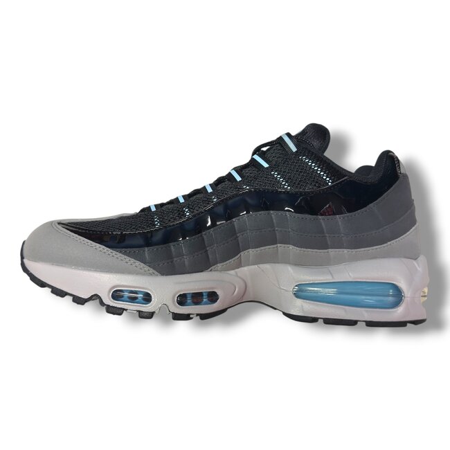 Nike Air Max 95 Big Bubble Black Football Blue Grey Fog Size 10.5