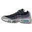Nike Air Max 95 Big Bubble Black Football Blue Grey Fog Size 10.5