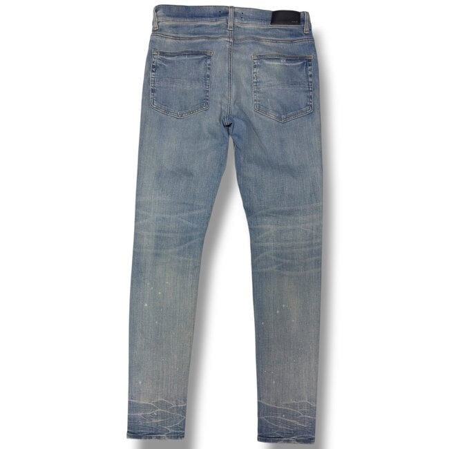 Amiri Amiri MX1 Blue Paisley Clay Indigo Jeans Size 34W