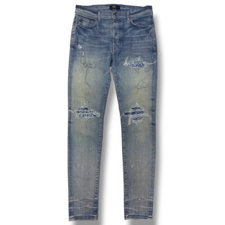 Amiri Amiri MX1 Blue Paisley Clay Indigo Jeans Size 34W