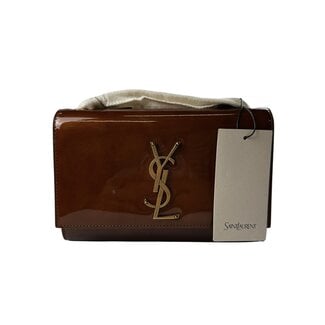 Yves Saint Laurent Saint Laurent Kate Baby Brown Patent Leather Purse