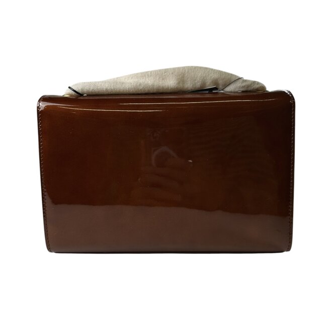 Yves Saint Laurent Saint Laurent Kate Baby Brown Patent Leather Purse