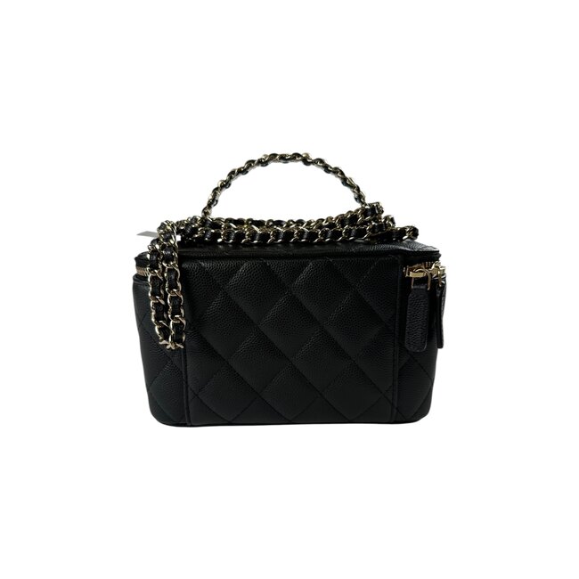 Chanel  Chanel Small Caviar Vanity Pearled Top Handle