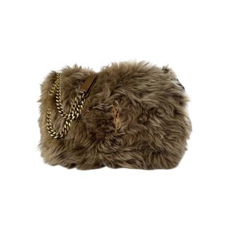 Yves Saint Laurent Saint Laurent Niki Large Faux Fur Shoulder Bag