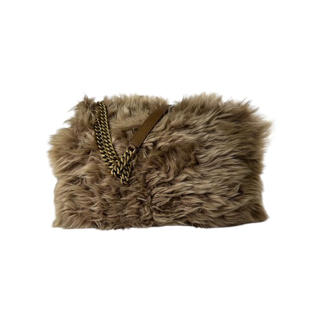 Yves Saint Laurent Saint Laurent Niki Large Faux Fur Shoulder Bag