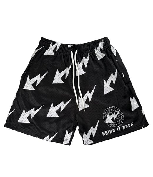 Bring It Back Las Vegas Black/White Mesh Shorts