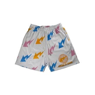 Bring It Back Las Vegas White Multicolor Mech Shorts