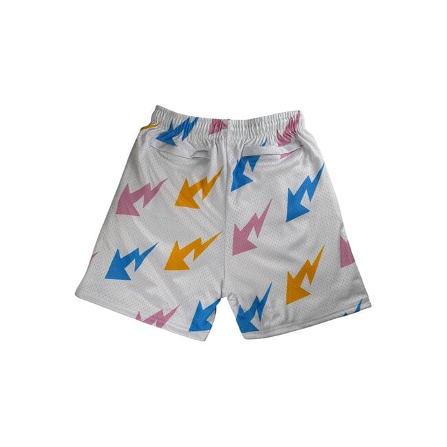 Bring It Back Las Vegas White Multicolor Mech Shorts