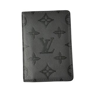 Louis Vuitton Calfskin Monogram Shadow Pocket Organizer Antarctic Grey