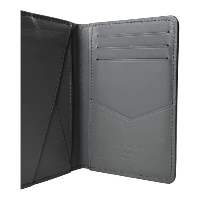 Louis Vuitton Calfskin Monogram Shadow Pocket Organizer Antarctic Grey
