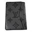 Louis Vuitton Calfskin Monogram Shadow Pocket Organizer Antarctic Grey