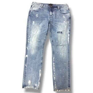 rta RTA Clayton Skinny Jeans Blue Distressed Paint