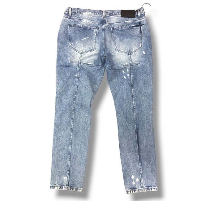 rta RTA Clayton Skinny Jeans Blue Distressed Paint (Retail $255)