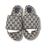 Gucci Gucci Slide Beige Blue Canvas Size 12