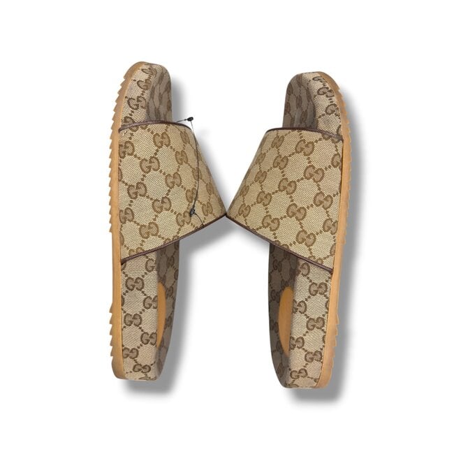 Gucci Gucci Slide Beige Canvas Size 12