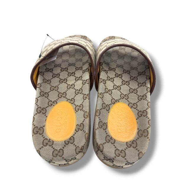Gucci Gucci Slide Beige Canvas Size 12
