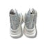 Alexader McQueen (Pre-Owned) Alexander McQueen Silver Crystal Embellished Tread Slick Boot 9