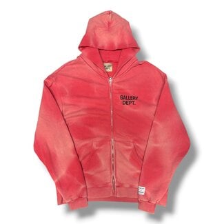 Gallery Dept. Gallery Dept. Red Dyed Zip Up Hoodie Size 2XL