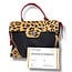Prada 2015 Prada Leopard Ostrich Trim Nylon Handbag