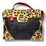Prada 2015 Prada Leopard Ostrich Trim Nylon Handbag