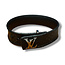 Louis Vuitton Louis Vuitton Black Monogram LV Slim Bracelet Size 19