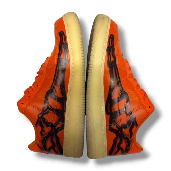 Nike Nike Air Force 1 Low Orange Skeleton Halloween Size 10