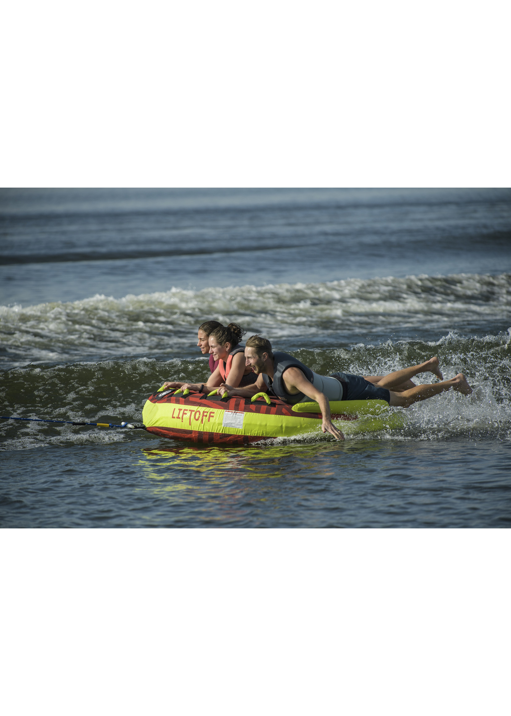 Lift Off - Marshmallow Top - Red / Yellow - 3 Person Tube