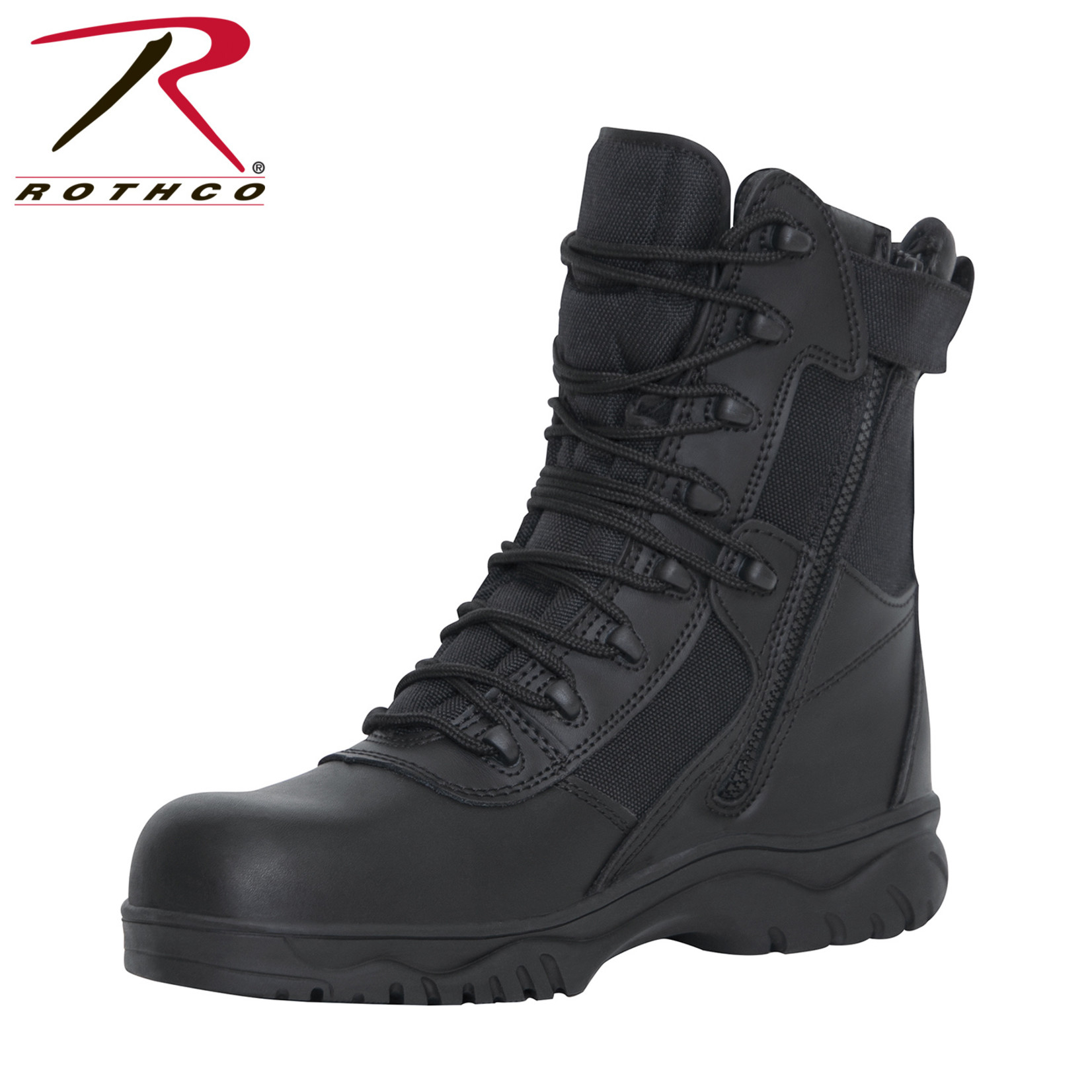 ROTHCO BOTTES TACTIQUES 8" FERMETURE ÉCLAIRE LATÉRALE