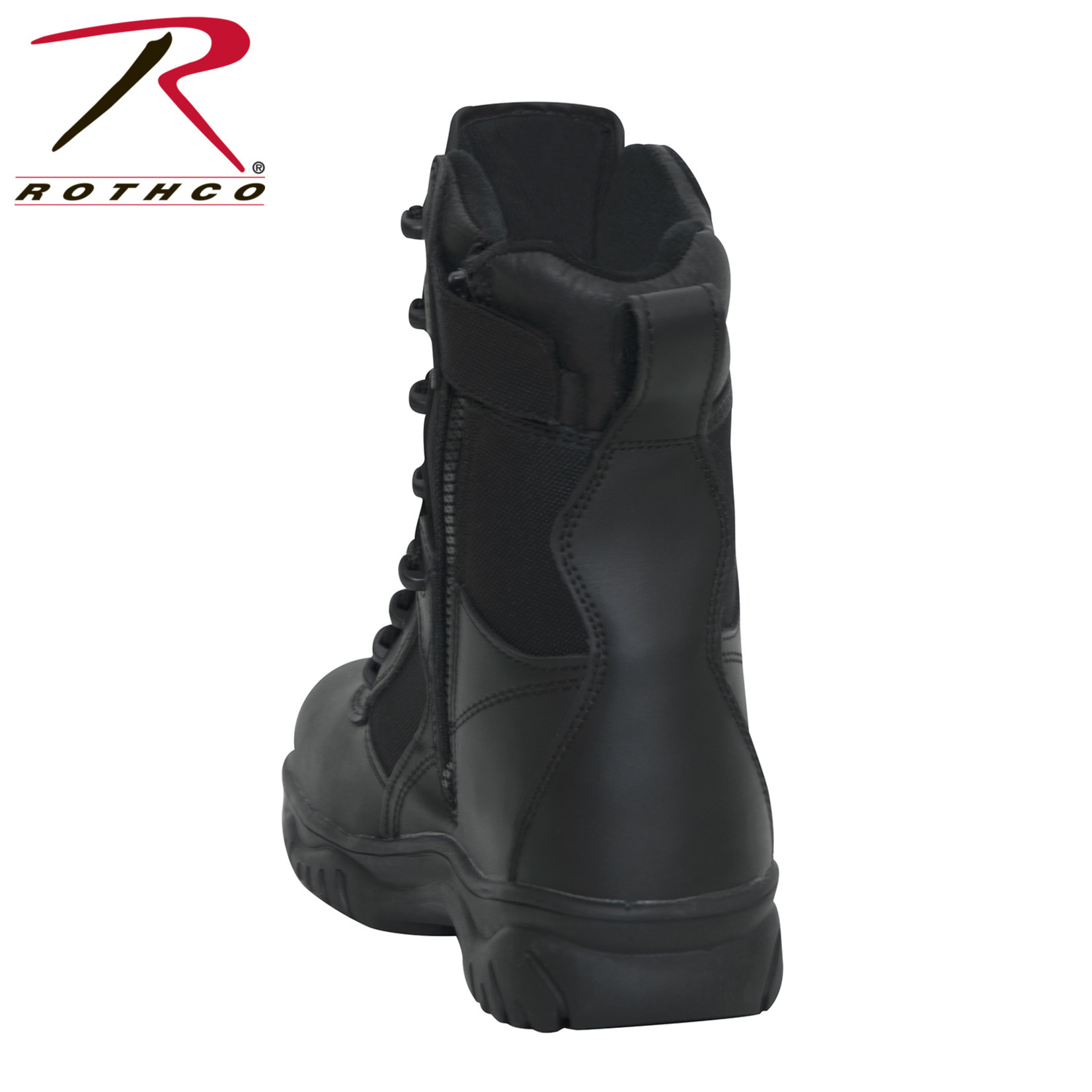 ROTHCO BOTTES TACTIQUES 8" FERMETURE ÉCLAIRE LATÉRALE