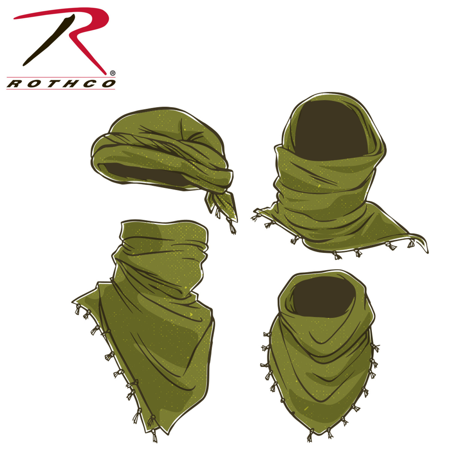 ROTHCO FOULARD SHEMAG TACTIQUE DÉSERT SERPENT DE GADSDEN
