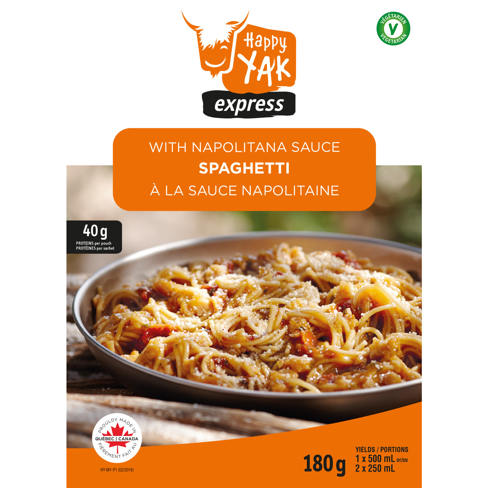 HAPPY YAK SPAGHETTI À LA SAUCE NAPOLITAINE HAPPY YAK