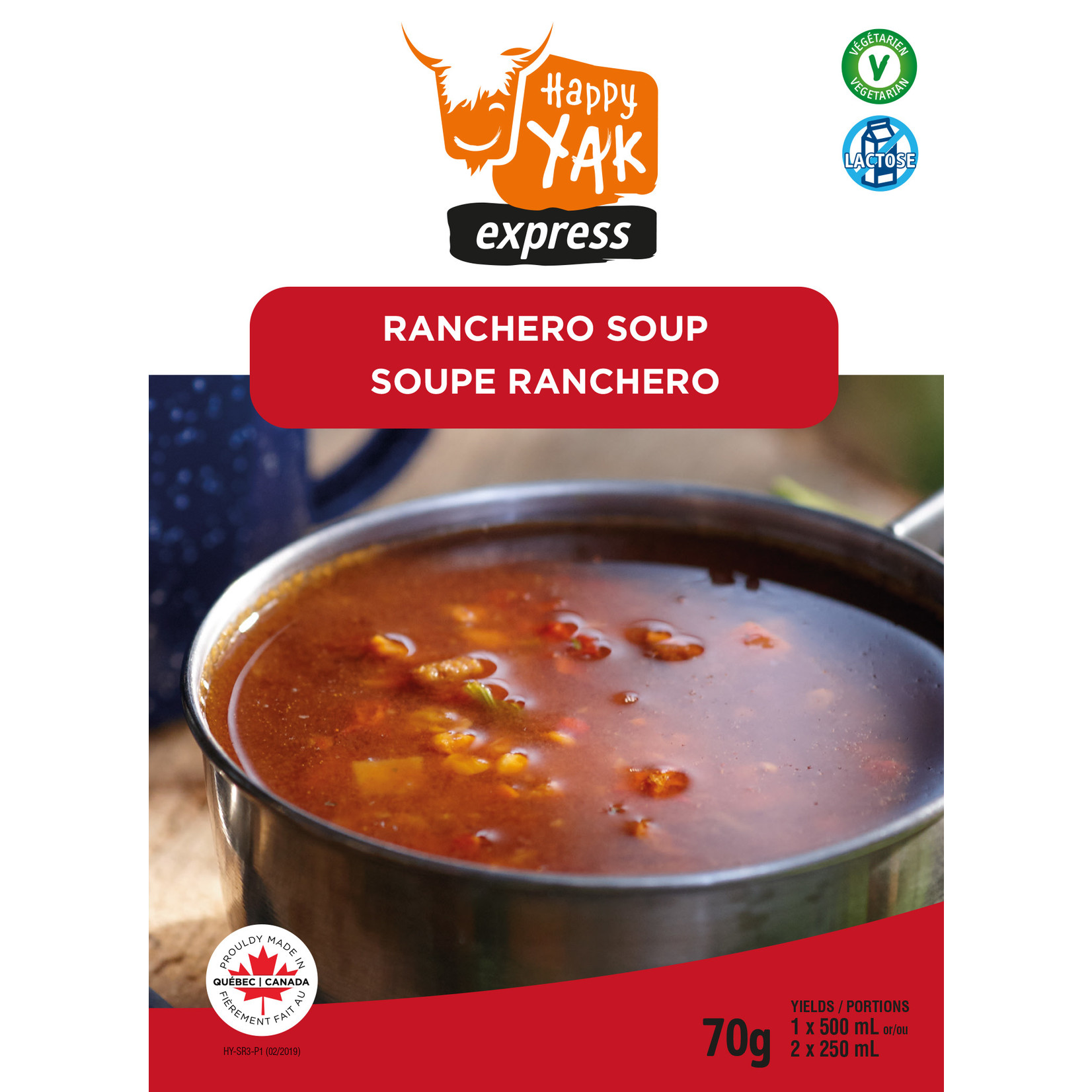 HAPPY YAK SOUPE RANCHERO HAPPY YAK