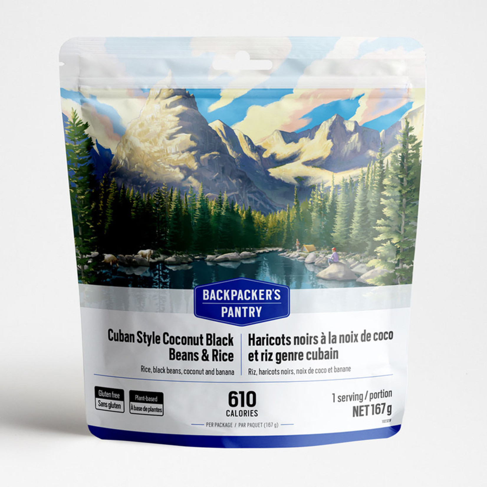 BACKPACKERS PANTRY HARICOTS NOIRS À LA NOIX DE COCO ET RIZ GENRE CUBAIN - 1 PORTION - BACKPACKERS PANTRY