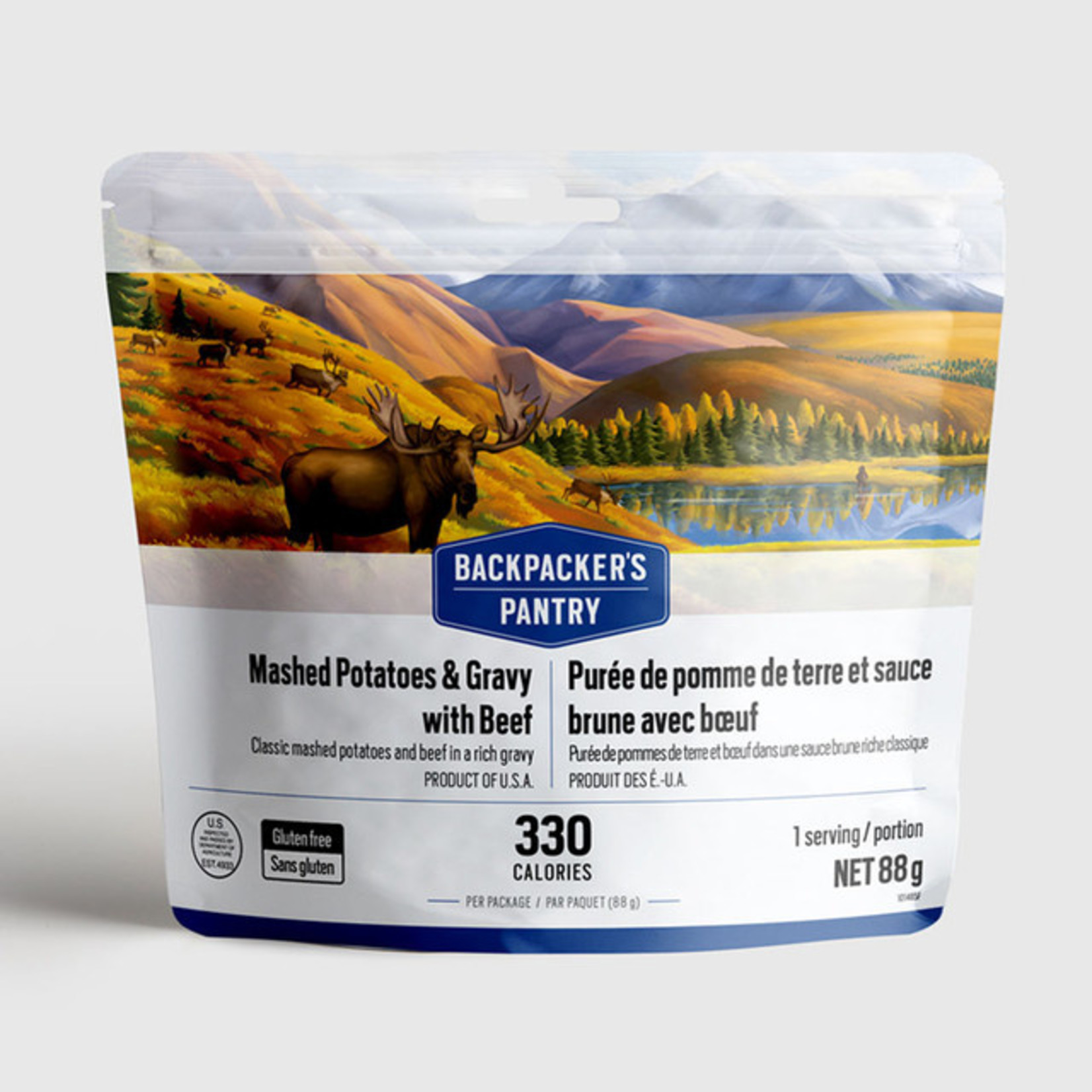 BACKPACKERS PANTRY PURÉE DE POMME DE TERRE ET SAUCE BRUNE AU BOEUF  - 1 PORTION - BACKPACKERS PANTRY