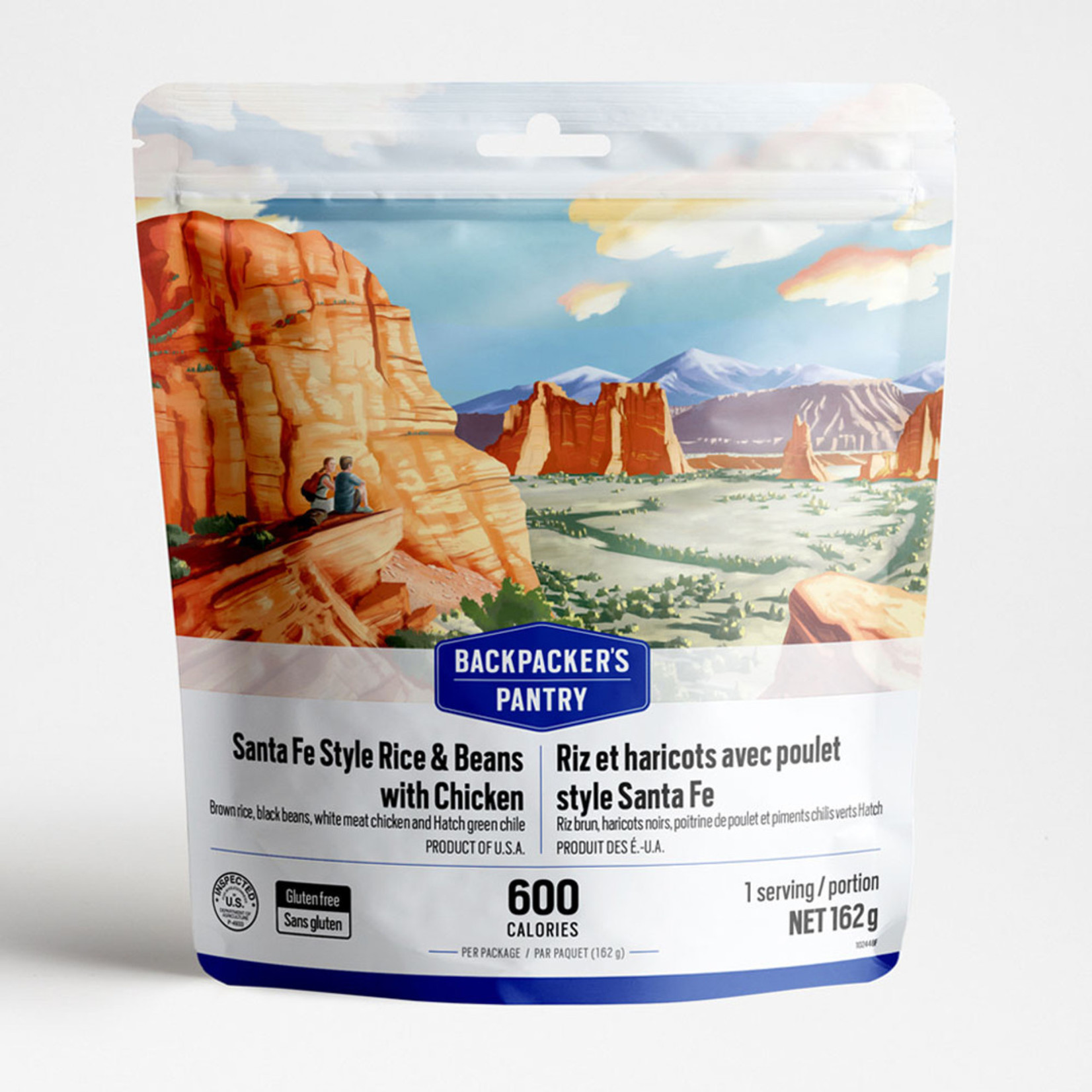 BACKPACKERS PANTRY RIZ ET HARICOTS AVEC POULET STYLE SANTA FE - 1 PORTION - BACKPACKERS PANTRY