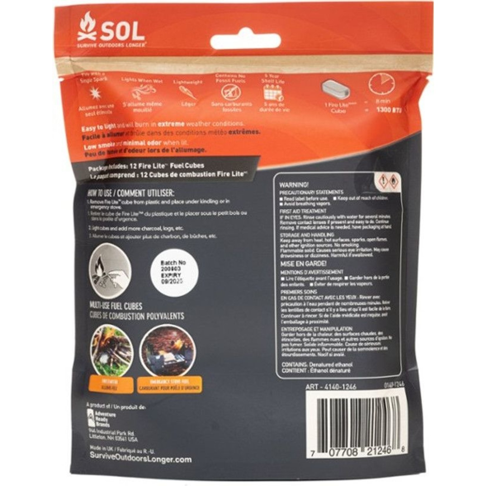 SURVIVE OUTDOORS LONGER CUBES DE COMBUSTION - SURVIVE OUTDOORS LONGER