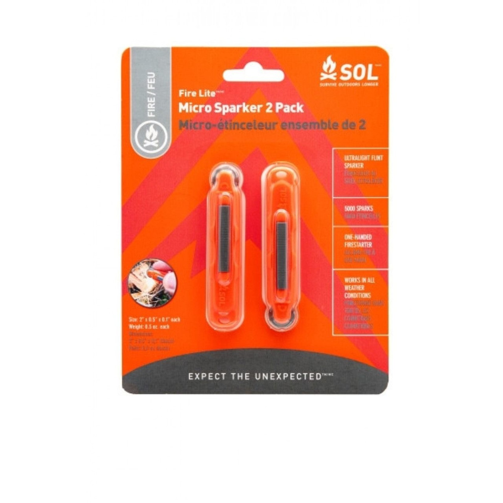 SURVIVE OUTDOORS LONGER MICRO-ÉTINCELEUR FIRE LITE ENSEMBLE DE 2 - SURVIVE OUTDOORS LONGER