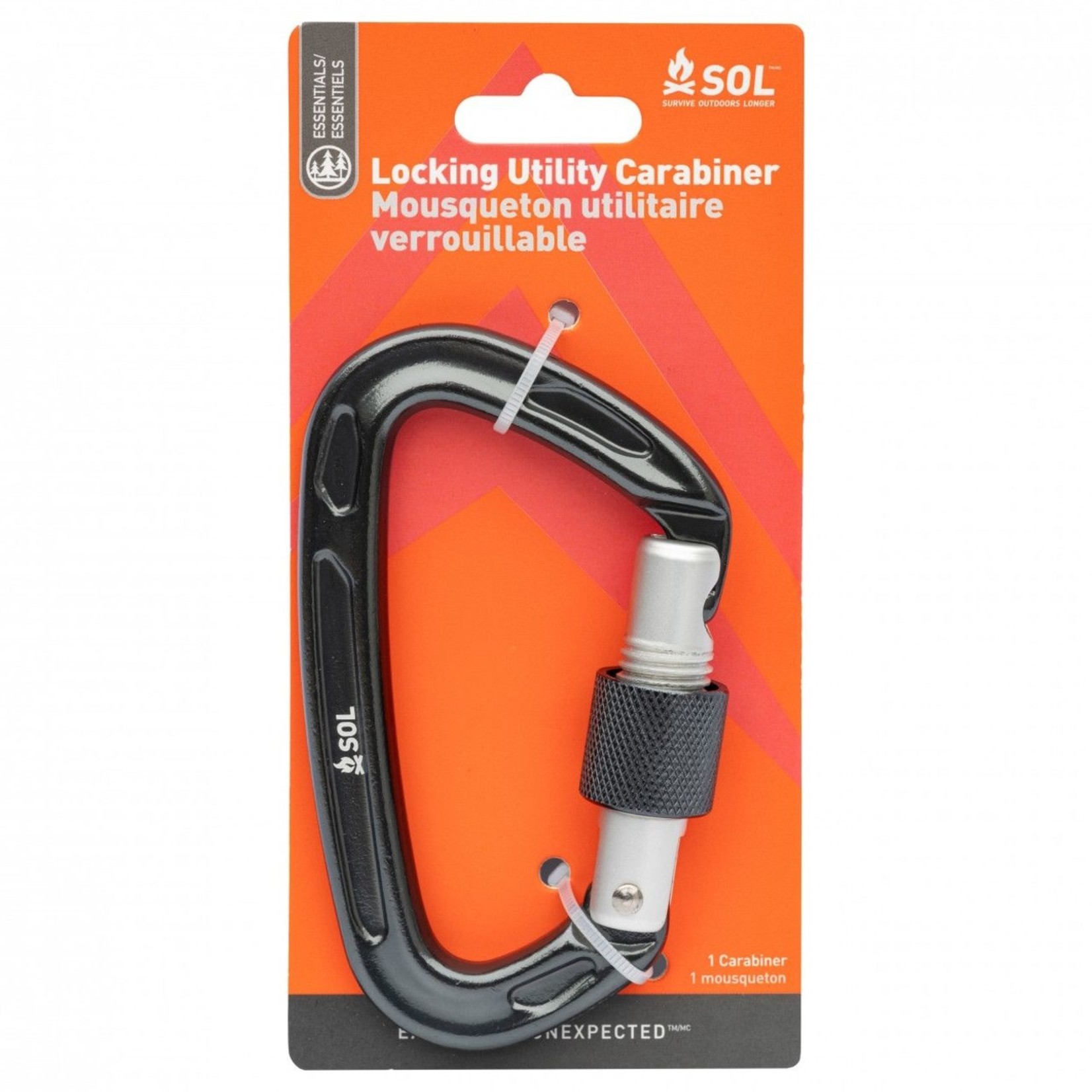SURVIVE OUTDOORS LONGER MOUSQUETON UTILITAIRE VERROUILLABLE - SURVIVE OUTDOORS LONGER