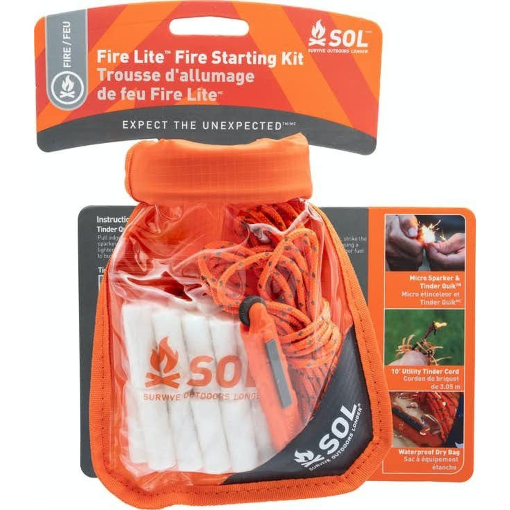SURVIVE OUTDOORS LONGER TROUSSE D'ALLUMAGE DE FEU FIRE LITE - SURVIVE OUTDOORS LONGER